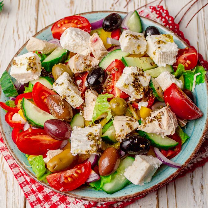 Салат греческий с курицей - рецепт с фото и пошаговой инструкцией Cook Help