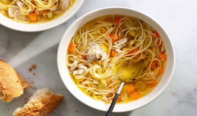 Куриный суп-лапша со спагетти